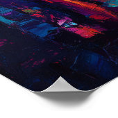 Neo-Expressionistische Seoulse Skyline Kleurrijke  Poster (Hoek)