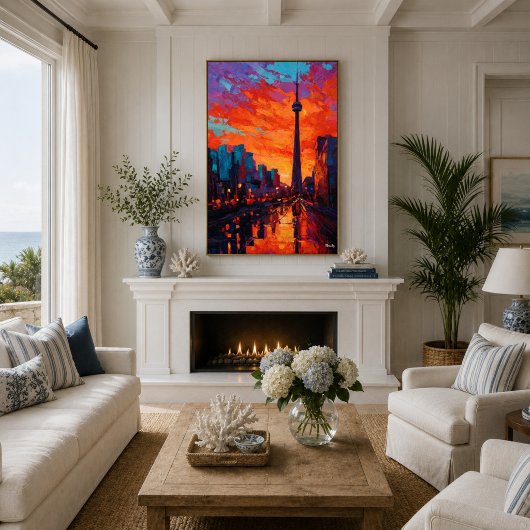 Neo-Expressionistische Toronto Silhouette Levendig Poster