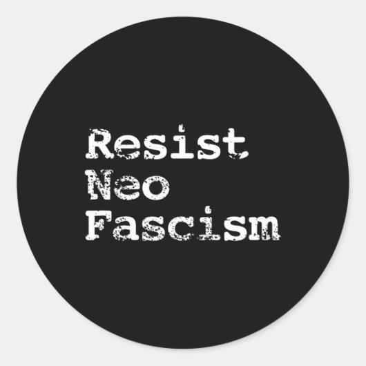 Neo Fascisme Anti Trump Anti Bolsonaro Gifts #2 Ronde Sticker (Voorkant)