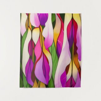 NEO FLORAL KLEURRIJK ABSTRACT WANDKLEED