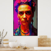 Neo-Frida: Radiant Rebel Portrait Poster (Keuken)