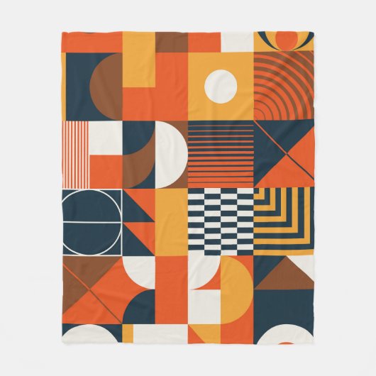 Neo geo: abstracte compositie fleece deken (Voorkant)