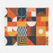 Neo geo: abstracte compositie fleece deken (Voorkant (Horizontaal))