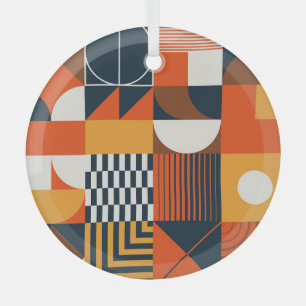 Neo geo: abstracte compositie glas ornament