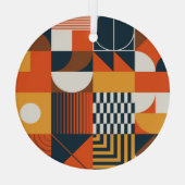 Neo geo: abstracte compositie glas ornament (Achterkant)