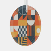 Neo geo: abstracte compositie glas ornament (Voorkant Rechts)