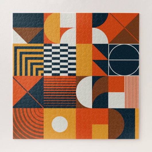 Neo geo: abstracte compositie legpuzzel (Horizontaal)