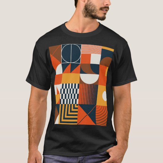 Neo geo: abstracte compositie t-shirt (Voorkant)