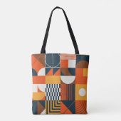 Neo geo:  abstracte compositie tote bag (Achterkant)