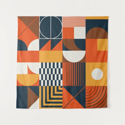 Neo geo: abstracte compositie wandkleed (Voorkant)