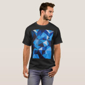 NEO GEO DRIEHOEKEN IN BLAUW T-SHIRT (Voorkant volledig)