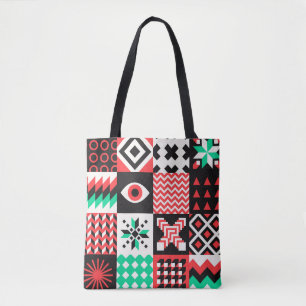 NEO GEO. grafisch ontwerp van het geometriepatroon Tote Bag