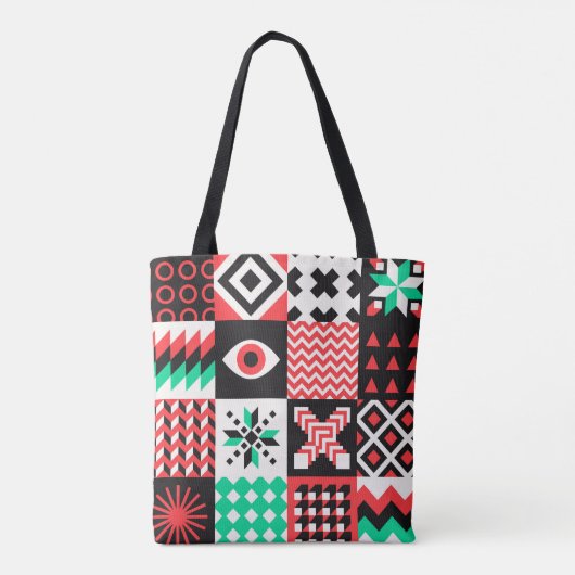NEO GEO. grafisch ontwerp van het geometriepatroon Tote Bag (Achterkant)