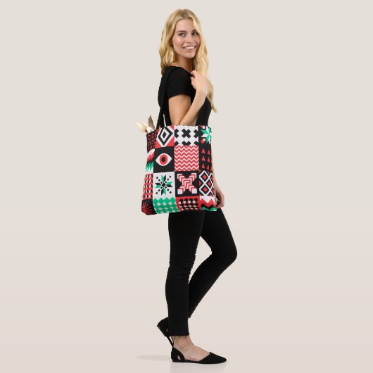 NEO GEO. grafisch ontwerp van het geometriepatroon Tote Bag (Op model)