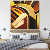 NEO GEO MODERN GEOMETRISCH ONTWERP CANVAS AFDRUK (Insitu (Slaapkamer))