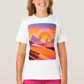 NEO GEO ZONSONDERGANG LANDSCHAP T-SHIRT (Voorkant)