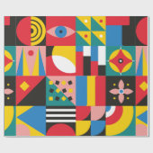 Neo Geometric Illustration. Geometrische vormen en Cadeaupapier (Vlak)