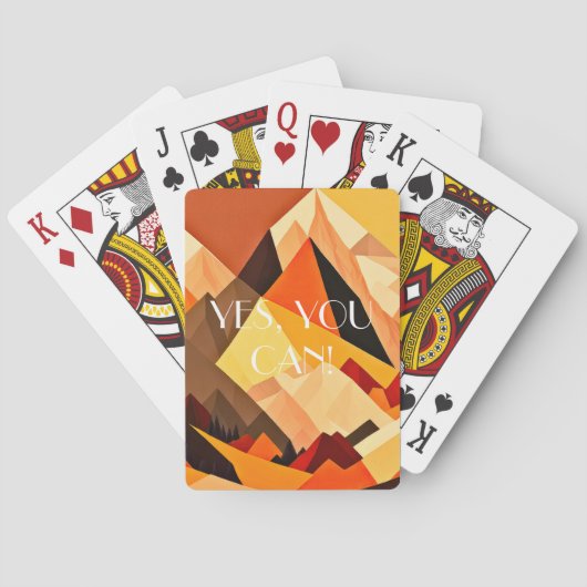 NEO - Geometrisch BOHO-landschap Pokerkaarten (Achterkant)