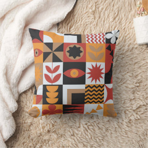 Neo geometrische bauhaus stijl minimale muurstruct kussen