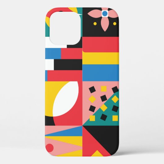 Neo geometrische kleurrijke vormenillustratie Case-Mate iPhone case (Achterkant)