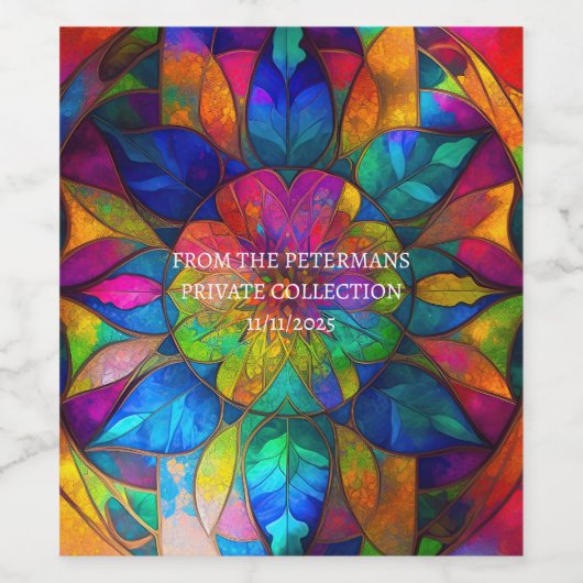 NEO-Glas in lood Wijn Etiket (Enkel label)