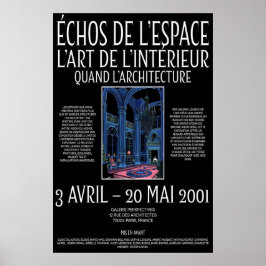 Neo-Gotische interieur kunstprint 2001 French Gall Poster