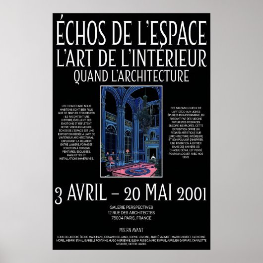 Neo-Gotische interieur kunstprint 2001 French Gall Poster (Voorkant)