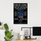 Neo-Gotische interieur kunstprint 2001 French Gall Poster (Thuiskantoor)