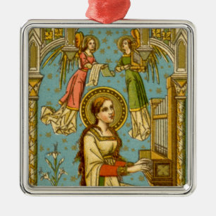Neo-gotische St. Cecilia van Rome (detail; BNG 02) Metalen Ornament