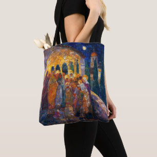 Neo-impressionisme in de stad tote bag
