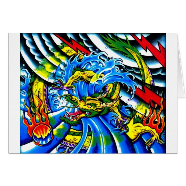 Neo Jap Dragon Tattoo (Voorkant Horizontaal)