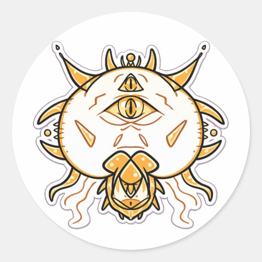 Neo-Kageko Gouden Oog Bewaker Sticker (Voorkant)
