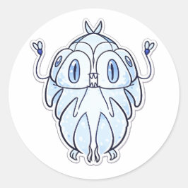 Neo-Kageko Ijsachtige Spookachtige Fantasie Wezens Ronde Sticker