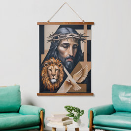 Neo-kubistische elegantie als eerbetoon aan wandta hangend wandkleed