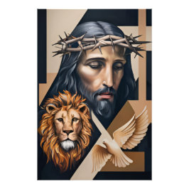 Neo-kubistische elegantie: een eerbetoon aan Britt Foto Afdruk