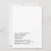 Neo Masquerade Mask Graduation Party Uitnodiging (Achterkant)