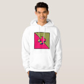 Neo Memphis Cross/Plus Sign Motif Hoodie (Voorkant volledig)