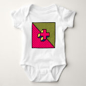 Neo Memphis Cross/Plus Sign Motif Romper (Voorkant)