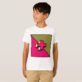 Neo Memphis Cross/Plus Sign Motif T-shirt (Voorkant volledig)