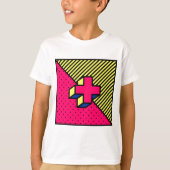 Neo Memphis Cross/Plus Sign Motif T-shirt (Voorkant)