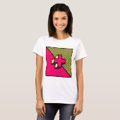 Neo Memphis Cross/Plus Sign Motif T-shirt (Voorkant volledig)