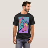 Neo-Memphis Design Ken Gage Retrowave Fine Art T-shirt (Voorkant volledig)
