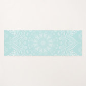 Neo Mint Beauful Mandala Personalized Boho Yogamat (Voorkant (horizontaal))
