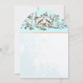 Neo Mint Birds Oak Tree Weddenschap Kaart (Voorkant)