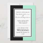 Neo Mint Black Persoonlijke WEDDING Kaart (Voorkant)