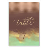 Neo mint cinnamon roos goud folie waterverf kaart (Achterkant)