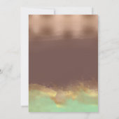 Neo mint cinnamon roos goud folie waterverf kaart (Achterkant)