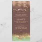 Neo mint cinnamon roos goud folie waterverf menu (Voorkant)