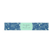 NEO MINT CLASSIC BLUE Moderne Floral Uitnodigingen Wikkel (Vlak)