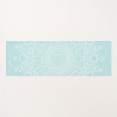 Neo Mint en Wit Gepersonaliseerde Boho Mandala Yogamat (Voorkant (horizontaal))